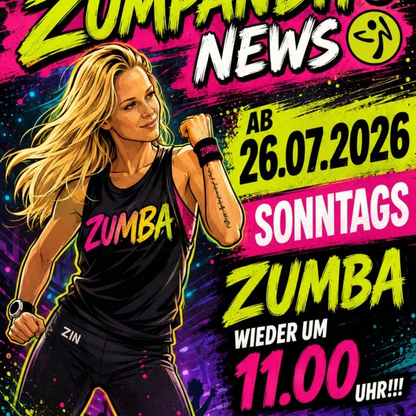 Zumbakurs sonntags wieder um 11:00 Uhr